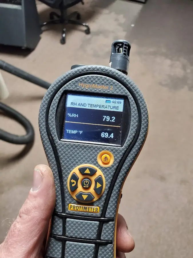 Moisture meter humidity assessment for Mold Remediation & Removal in North East